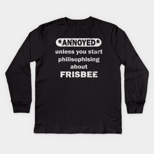 Ultimate frisbee nation team forehand backhand Kids Long Sleeve T-Shirt